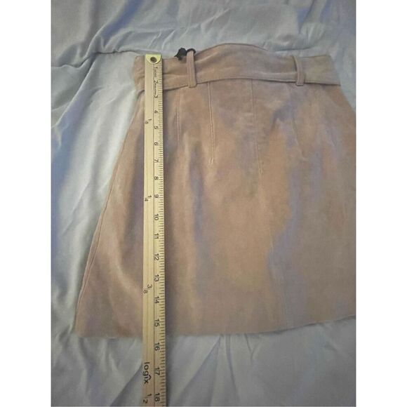 NWT BlankNyc Leather Suede Candy Blush Pink Mini Skirt Size 25 - Picture 11 of 16